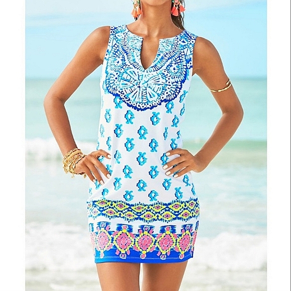 Lilly Pulitzer Dresses & Skirts - Lilly Pulitzer Harper Shift Dress Resort - White To The Sea - Size Medium